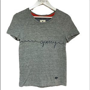 Sperry Gray Navy Stretch Short Sleeve Tee XS